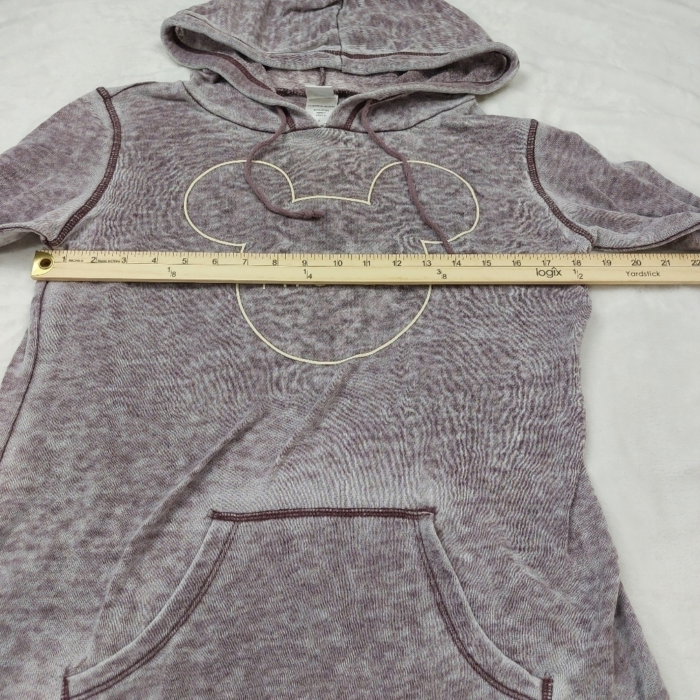 DISNEY WOMEN'S PURPLE METALLIC OUTLINED MICKEY MOUSE GAUZE HOODIE SIZE SMALL - Picture 9 of 10